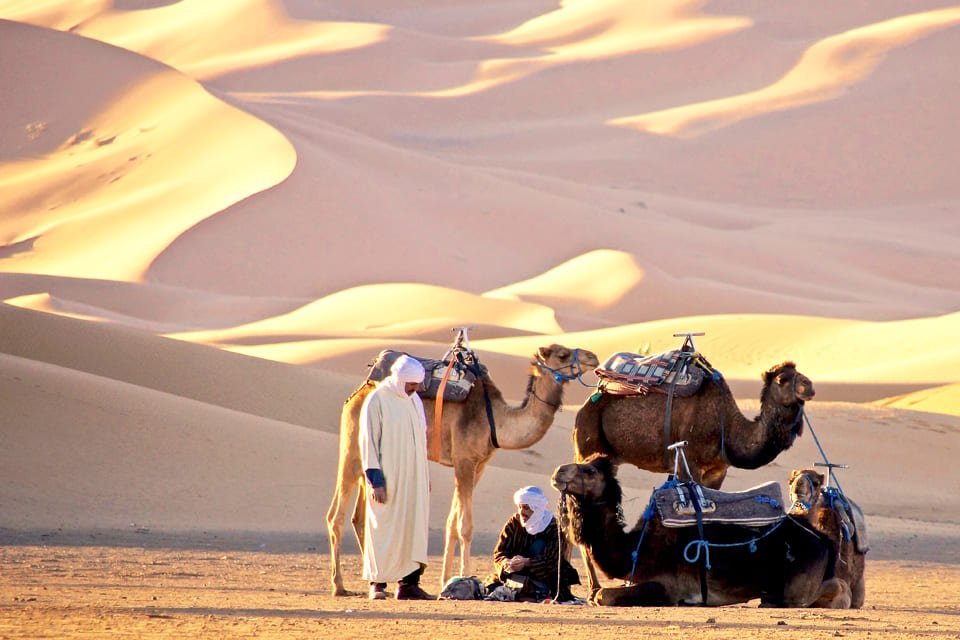 Woestijn bij Erg Chebbi, Marokko