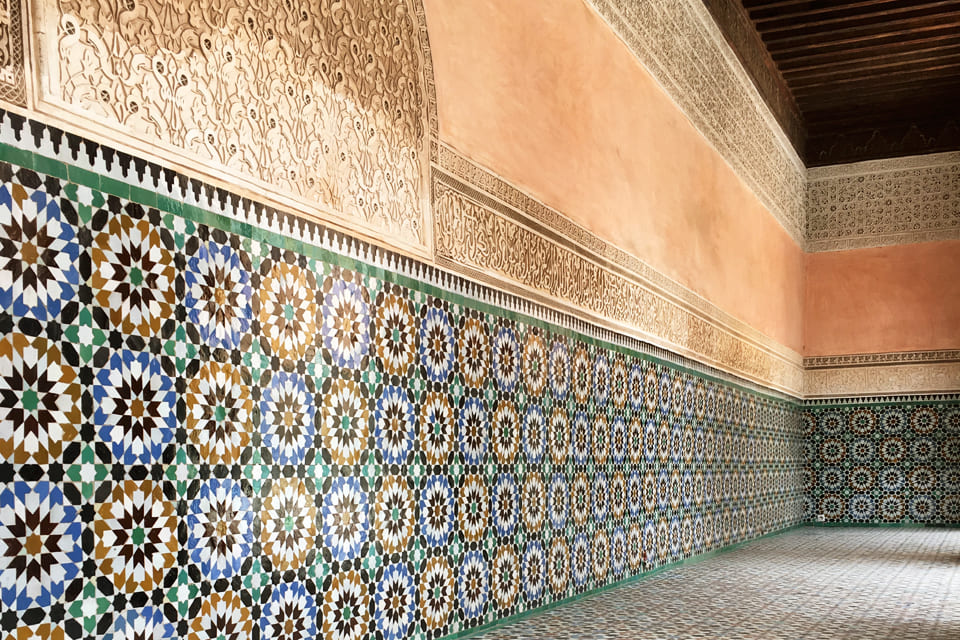 KLeurrijk tegelwerk in Marrakech, Marokko  