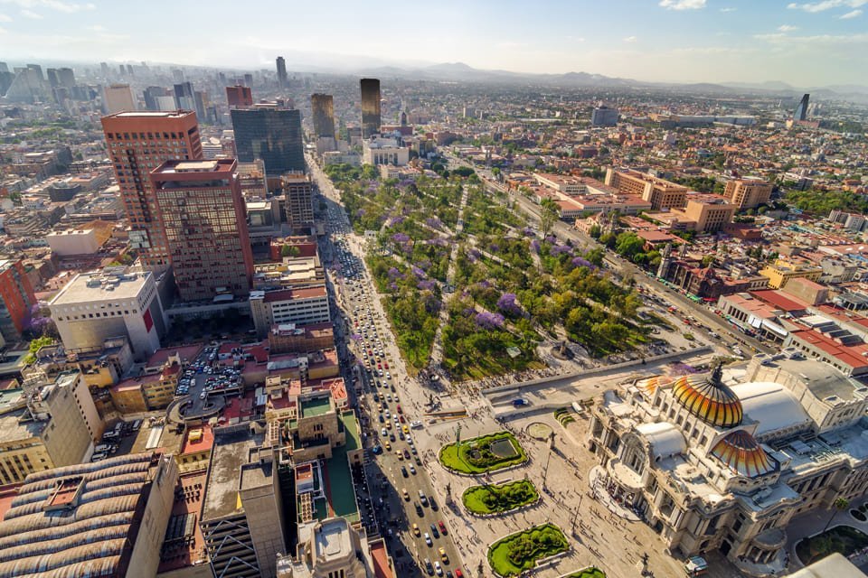 Uitzicht over Mexico Stad