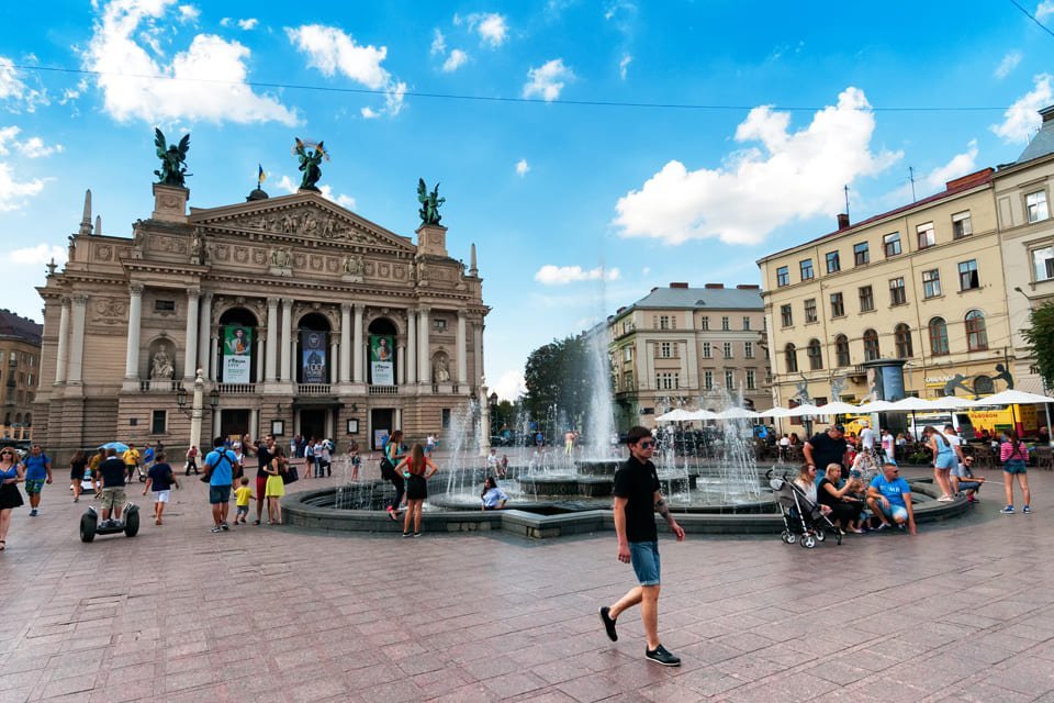 Theater in Lviv, Oekraïne