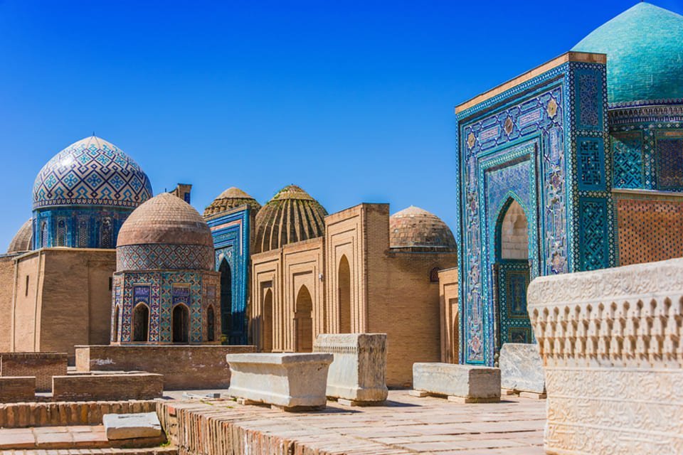 Necropolis Shah-i-Zinda in Samarkand, Oezbekistan