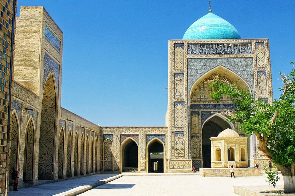 Het Registanplein in Samarkand, Oezbekistan