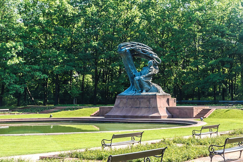 Chopinmonument in Warschau, Polen