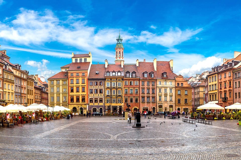 Het oude centrum van Warschau, Polen