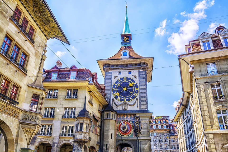 Het centrum van Bern, Zwitserland