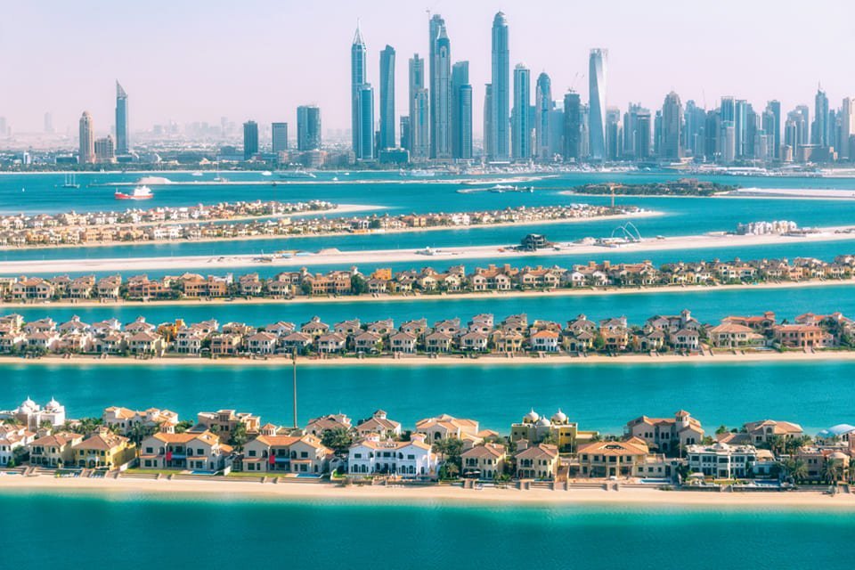 Palmeiland Jumeirah in Dubai, Verenigde Arabische Emiraten
