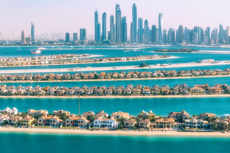 Palmeiland Jumeirah in Dubai, Verenigde Arabische Emiraten