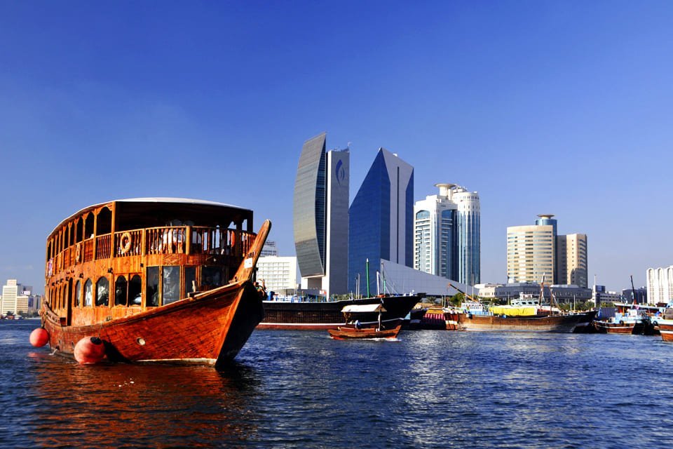 Dubai Creek in Dubai, Verenigde Arabische Emiraten