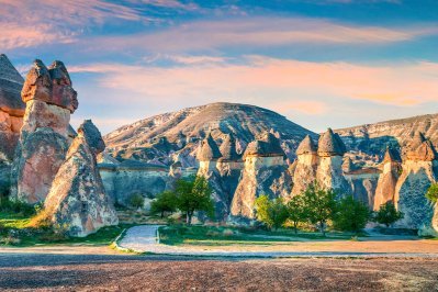 Cavusin, Cappadocië in Turkije Cavusin, Cappadocië in Turkije