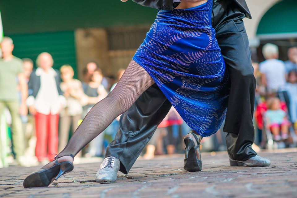 Tango in het straatbeeld van Buenos Aires, Argentinië