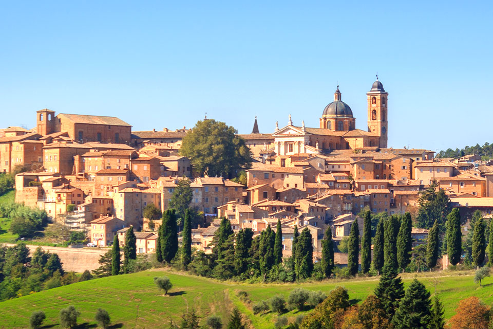 Urbino in de Marken, Italië