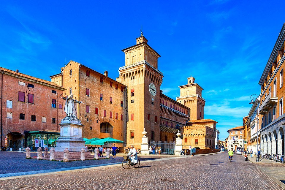 Kasteel van Ferrara, Emilia-Romagna, Italië