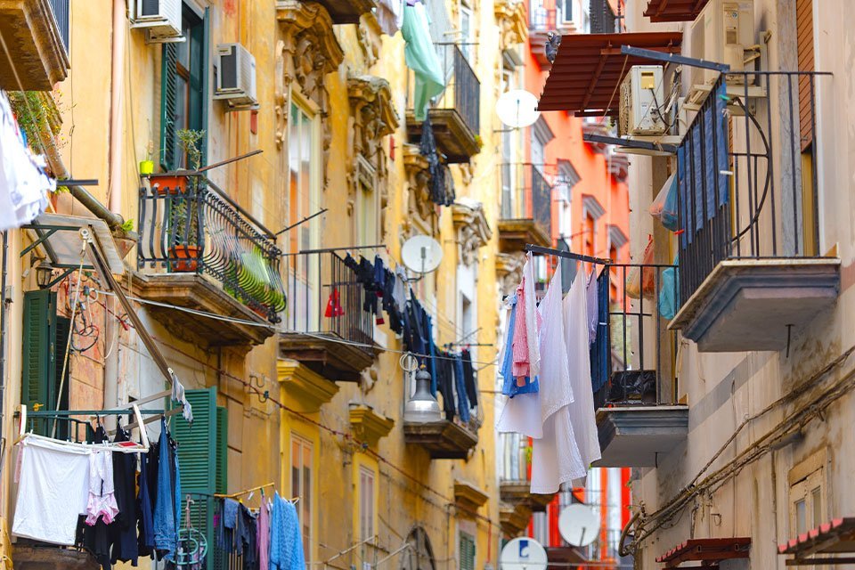 Quartieri Spagnoli in Napels, Italië