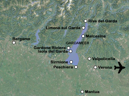 Routekaart Kunst rond het Gardameer