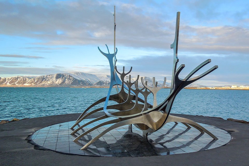 The Sun Voyager (Jón Gunnar Árnason) in Reykjavik, IJsland