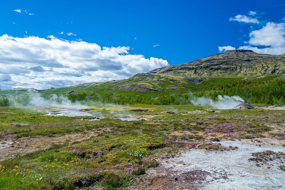 Geisers in Thingvellir, IJsland