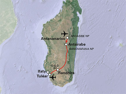 Routekaart Madagaskar
