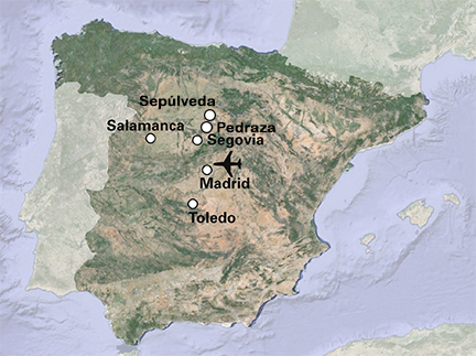 Routekaart Het hart van Spanje