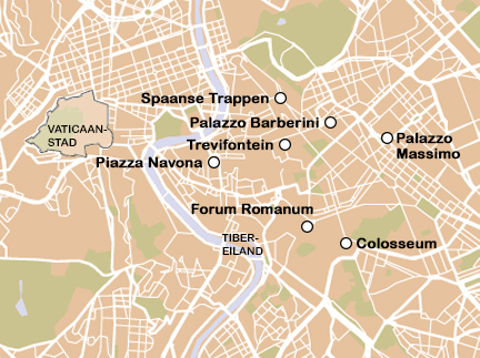 Routekaart Kerst in Rome