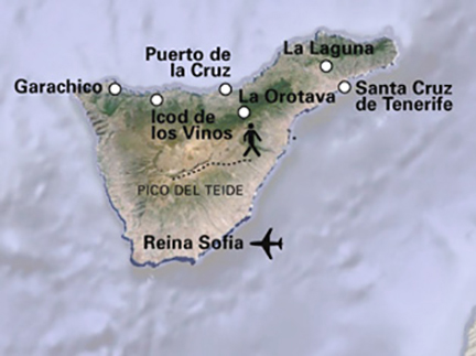 Routekaart Tenerife