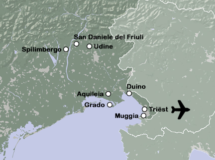 Routekaart Verrassend Friuli