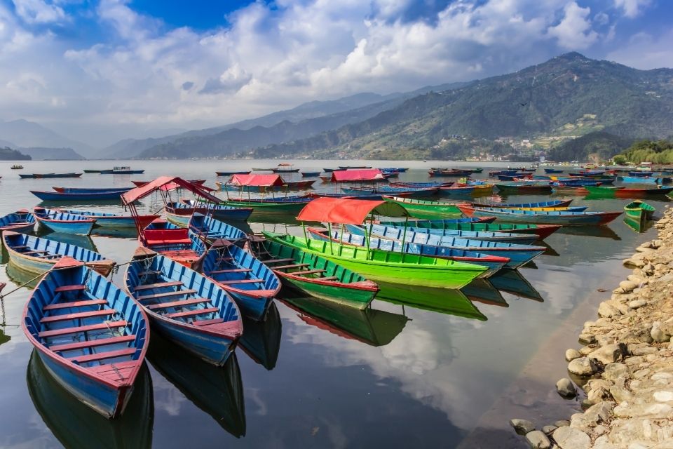 Phewa-meer in Pokhara, Nepal