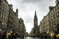 Royal Mile in Edinburg, Schotland, Groot-Brittannië