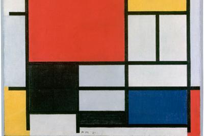 Compositie 2, in Rood, Blauw en Geel van Piet Mondriaan