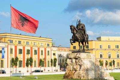 Skanderbergplein, Albanië Skanderbergplein