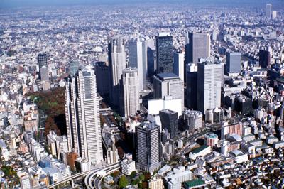 Gebouwen in Tokyo, Japan