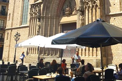 Terras voor de kathedraal, Barcelona