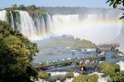 Watervallen van Iguazu, Braziliaanse kant, Brazilië Watervallen van Iguazu, Braziliaanse kant, Brazilië