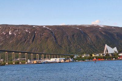 Ishavskatedralen in Tromsø Noorwegen