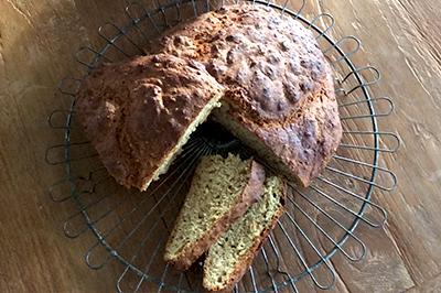 Irisch soda bread door reisleidster Domitilla
