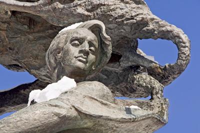 Chopin standbeeld in Warschau