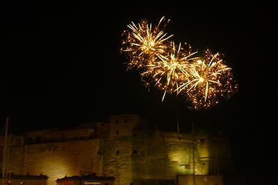 Vuurwerk boven Napels