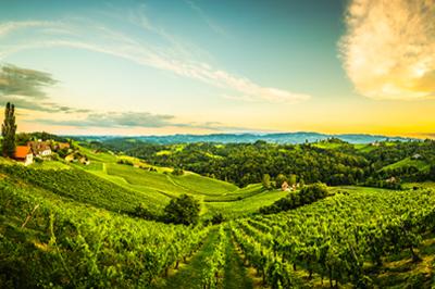 Stiermarken landschap, Oostenrijk