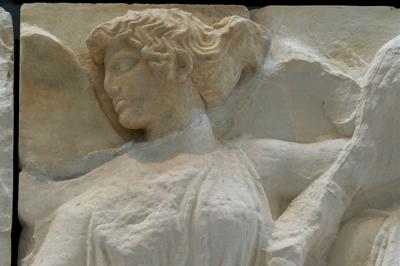 Fragment Parthenon in Akropolismuseum Athene, Griekenland
