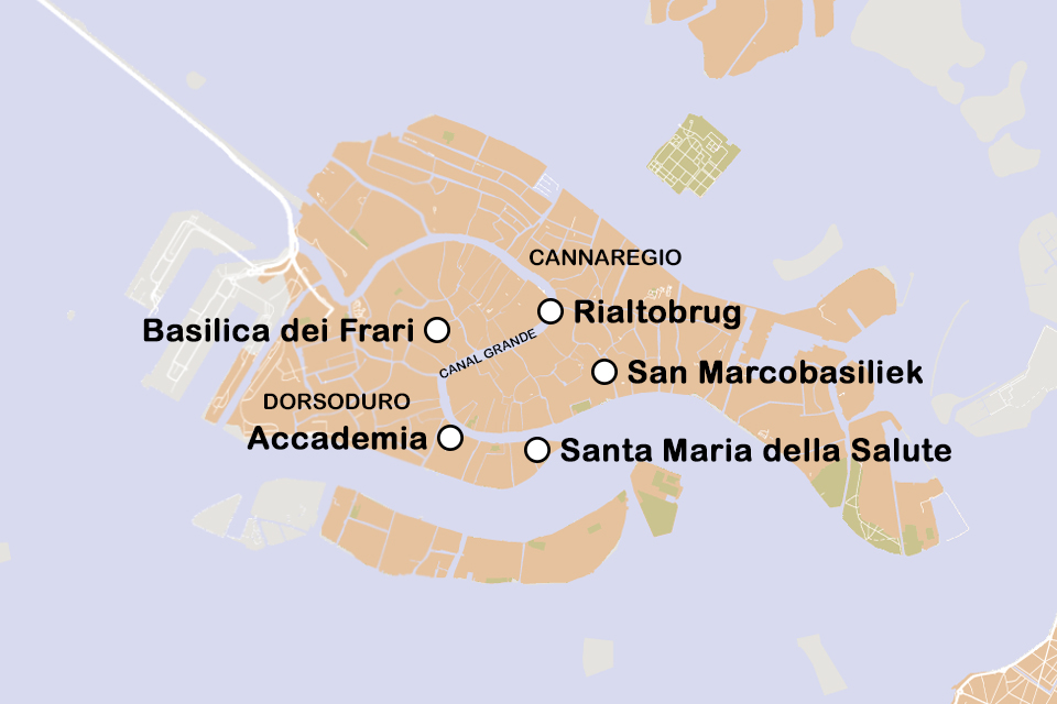Routekaart Winter in Venetië