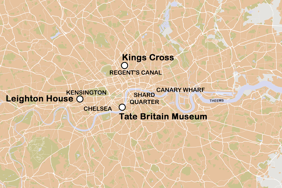 Routekaart Whistler in Londen