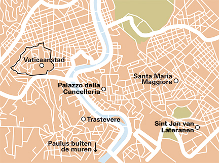 Routekaart SRC-reis Rome Musica Sacra