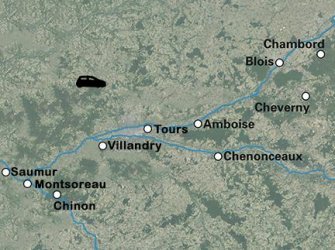 Routekaart Toeren langs de Loire - autovakantie Routekaart Toeren langs de Loire - autovakantie