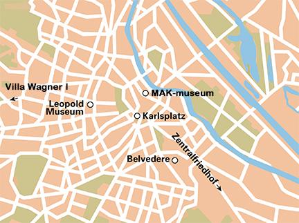 Routekaart Jugendstil in Wenen 