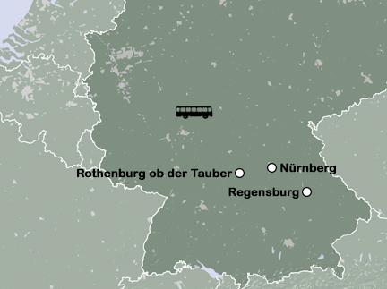 Routekaart Kerst in Nürnberg