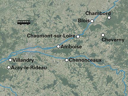 Routekaart Kastelen langs de Loire - FRBE21