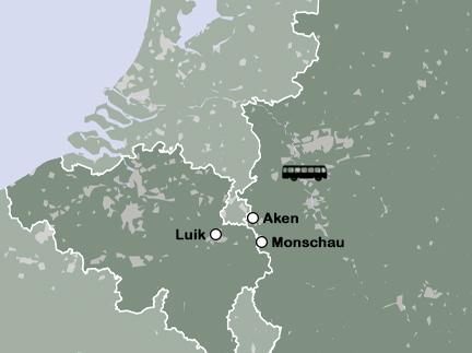 Routekaart Kerst in keizerstad Aken