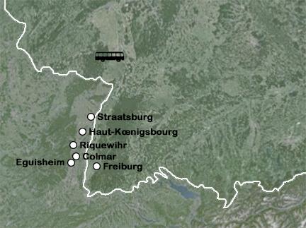 Routekaart De romantische Elzas