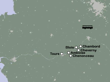 Routekaart Kerstsfeer in de Loirevallei