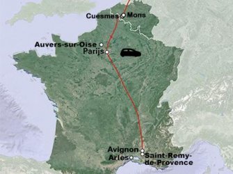 Routekaart In het voetspoor van Van Gogh - autovakantie Routekaart In het voetspoor van Van Gogh - autovakantie