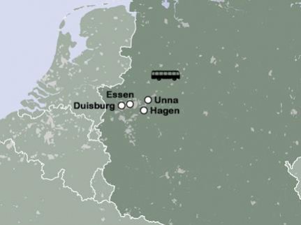 Routekaart Kunstreis Ruhrgebied met Museumtijdschrift Routekaart Kunstreis Ruhrgebied met Museumtijdschrift